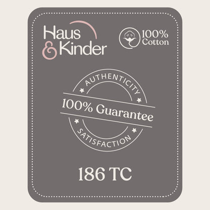 Floral Fantasy, 100% Cotton King Size Bedsheet, 186 TC, Blue