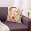 Embroidered Decorative Cushion Cover,  Blush Bloomscape (Coral)
