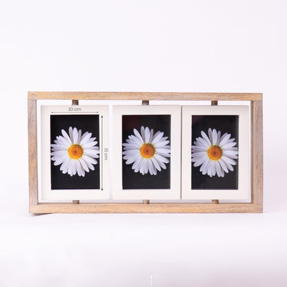 Spin & Frame Photo Frame- Gray & White