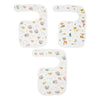 Safari Blossom : Pack of 3 Bibs