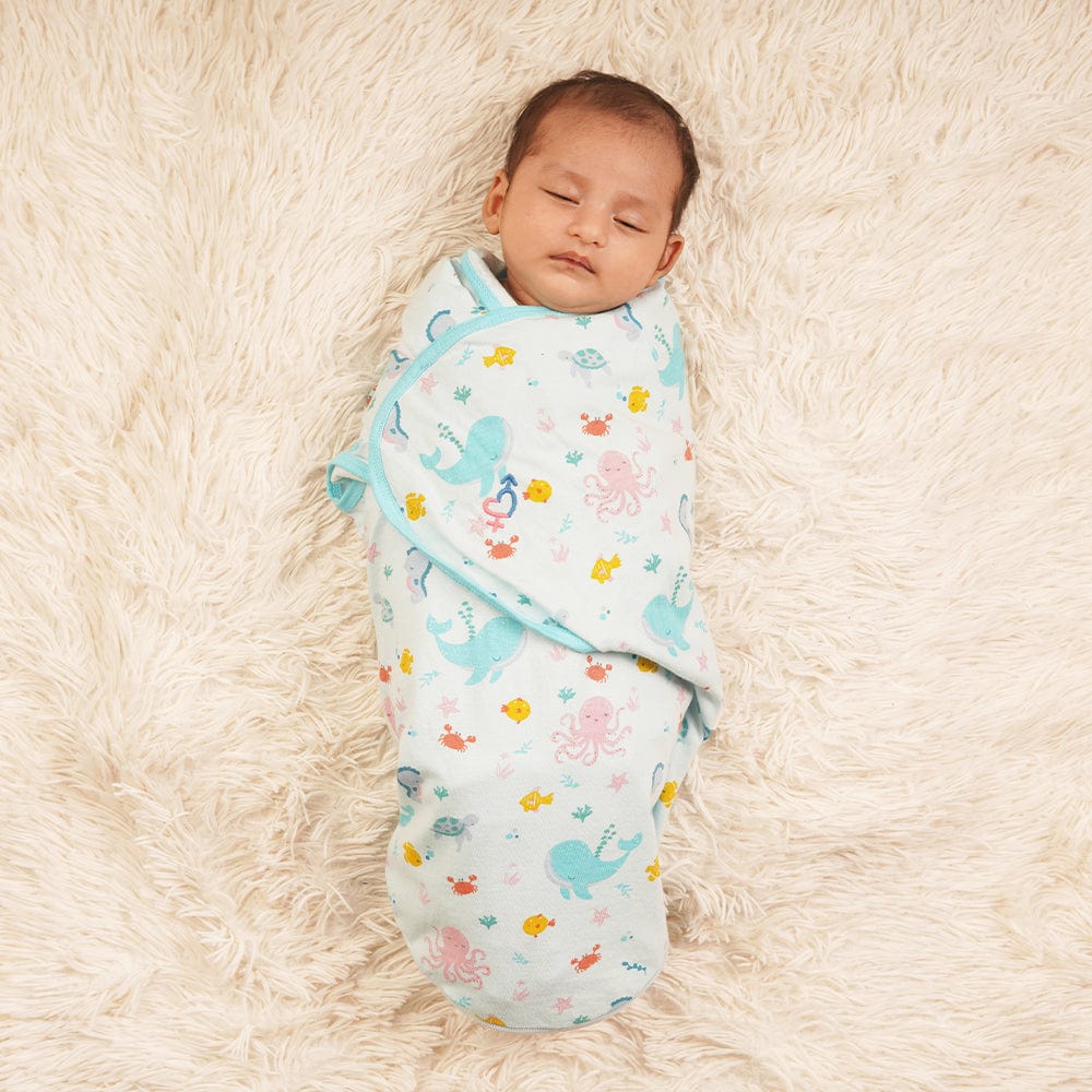 H&K Dreamsack Easy Wrap Swaddle, Vitami Sea. Size (0-3 months)