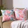 Digital Printed 100% Cotton duck cushion covers, set of 2, Petal & Peonies