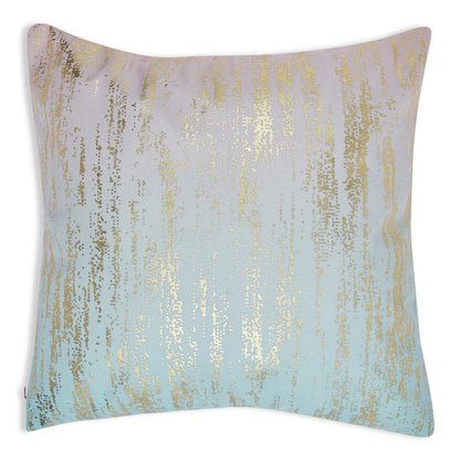 Gold Foil Printed Cotton Velvet Cushion Covers, set of 5 , Bright Bliss