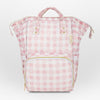 Chic Diaper Bag Backpack for New Parents (Capacity - 20L) , Gingham Pink