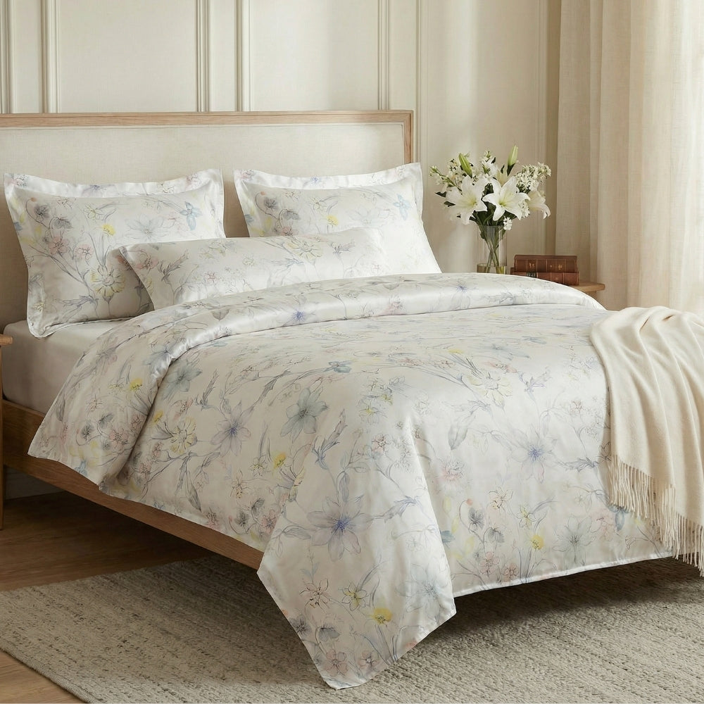 Tencel 300 TC Bedsheet Bloomea, Multicolor