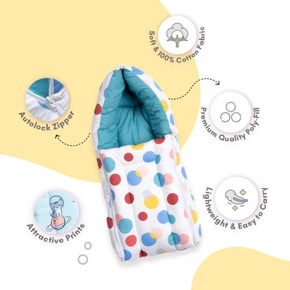 Cotton Carrier Nest / sleeping bag, Polka Dot ( Newborn - 3 Months)
