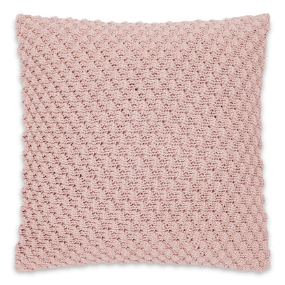 Knitted Bubble Pale Pink Cushion Cover