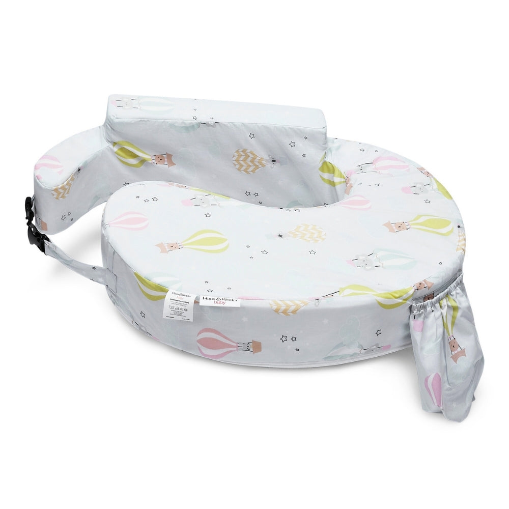 Hot Air Balloon Feeding Pillow - Posture Support With Pocket