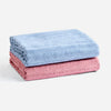 100% Cotton Allure Zero Twist Bath Towel- Pack Of 2 (Dusty Blue, Dusty Rose)