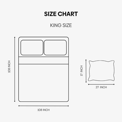 Tencel 300 TC King Flat Bedsheet- Lavender Fog
