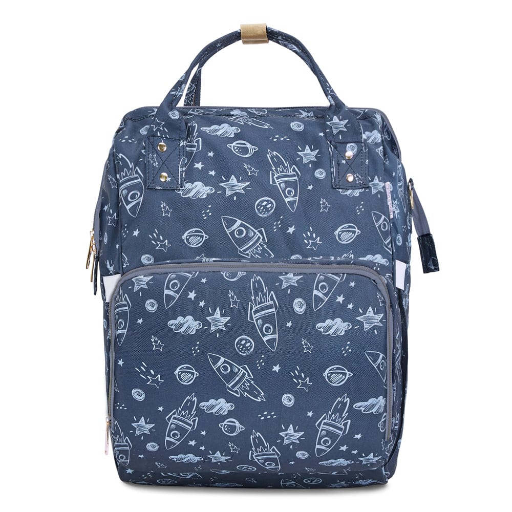 Art on Canvas - Chic Diaper Bag Backpack for New Parents (Capacity - 20L) , Spacewalk