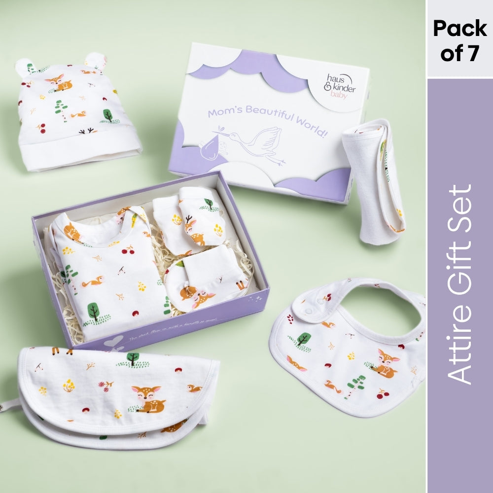 Adorable Attire Gift Set : Pack of 7 (Woodland Animal)