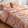 Pink Geometric 100% Cotton King Fitted Bedsheet, 144 TC