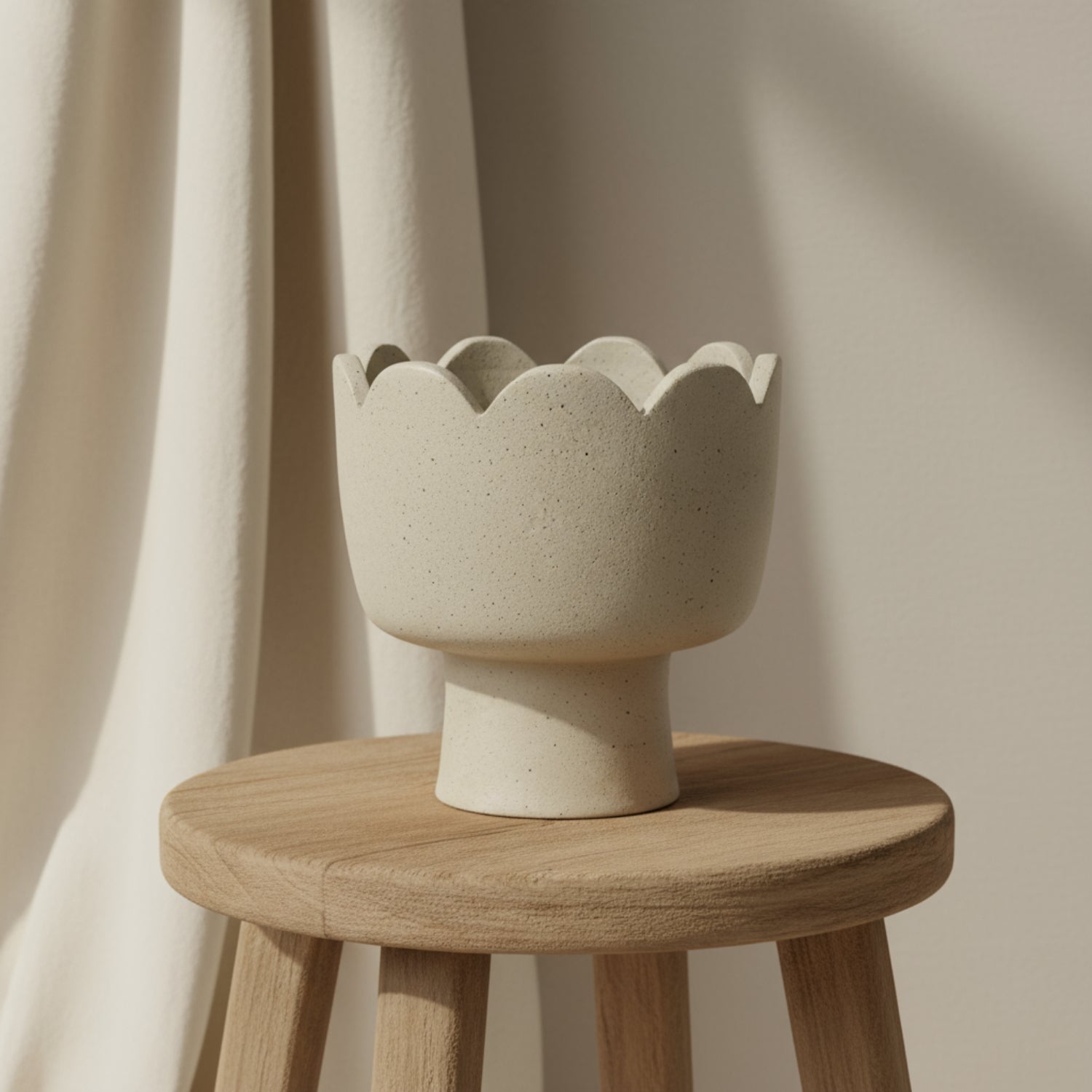 Warm Earth Terracotta Vase- Off-White