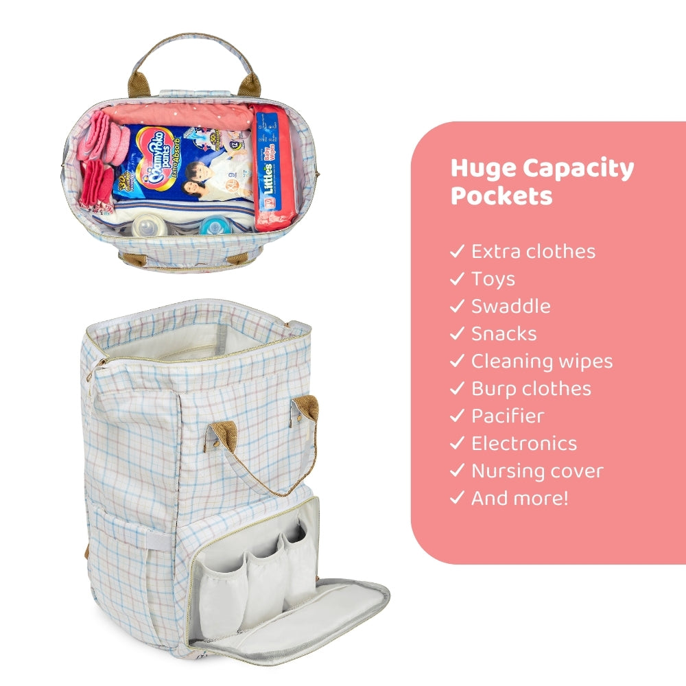 Chic Diaper Bag Backpack (Capacity - 20L) , Mom in Paris