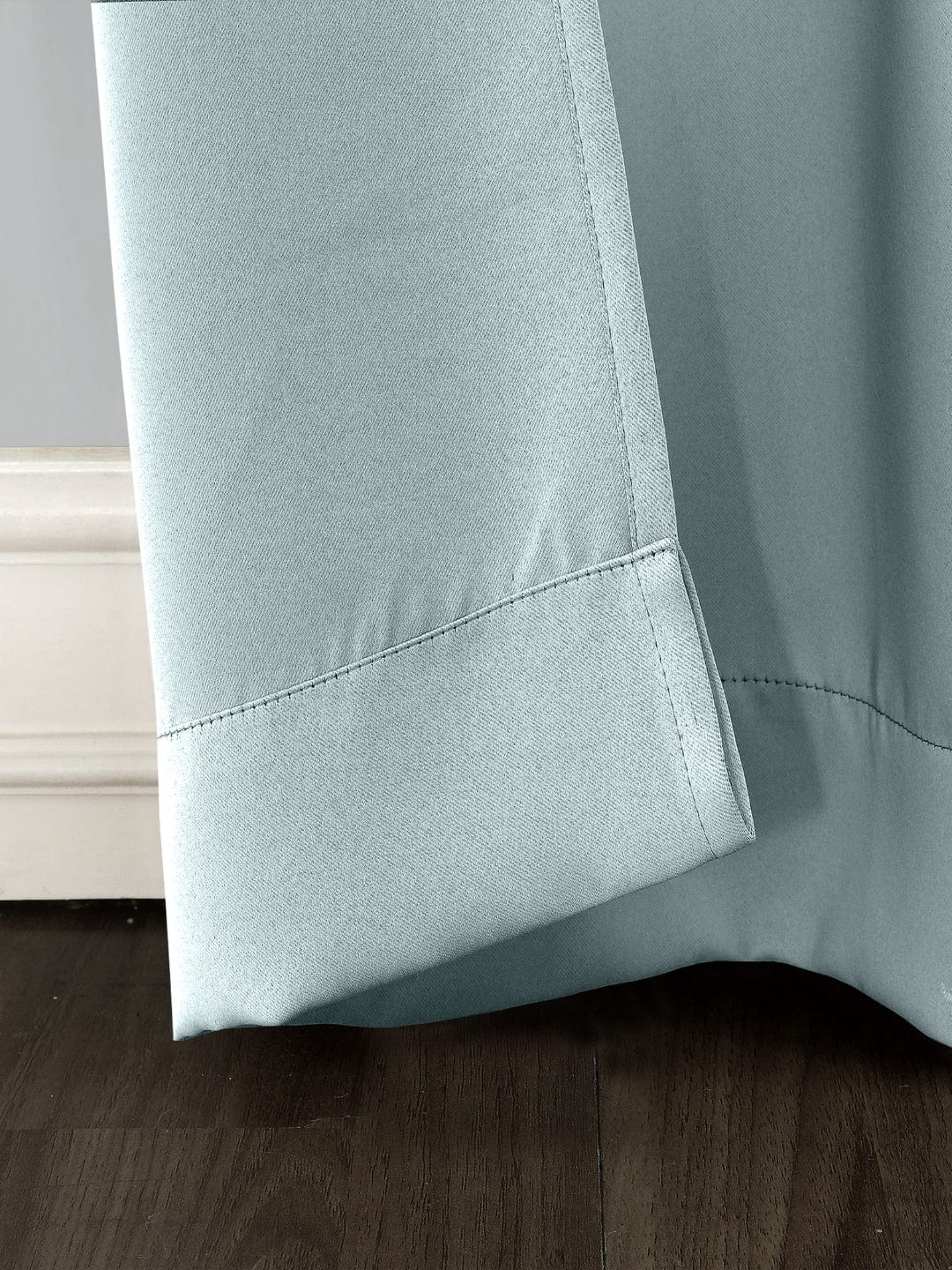 Solid black out curtains set of 2, Aqua