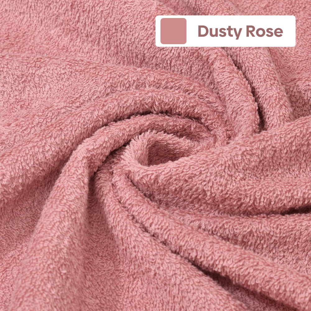 100% Cotton Allure Zero Twist Bath Towel- Pack Of 2 (Dusty Blue, Dusty Rose)