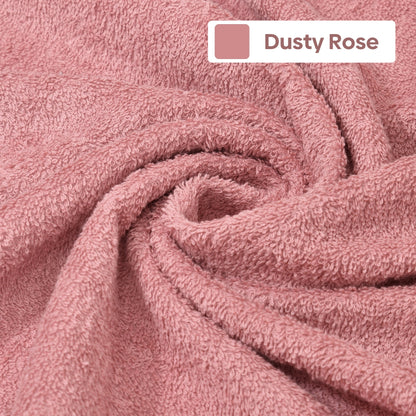 100% Cotton Allure Zero Twist Bath Towel- Pack Of 2 (Dusty Blue, Dusty Rose)