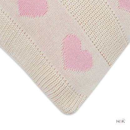 Blush Heart Duo : Pack of 2 Cushion Cover