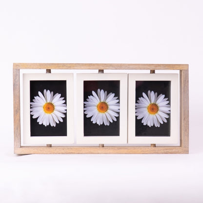 Spin & Frame Photo Frame- Gray & White