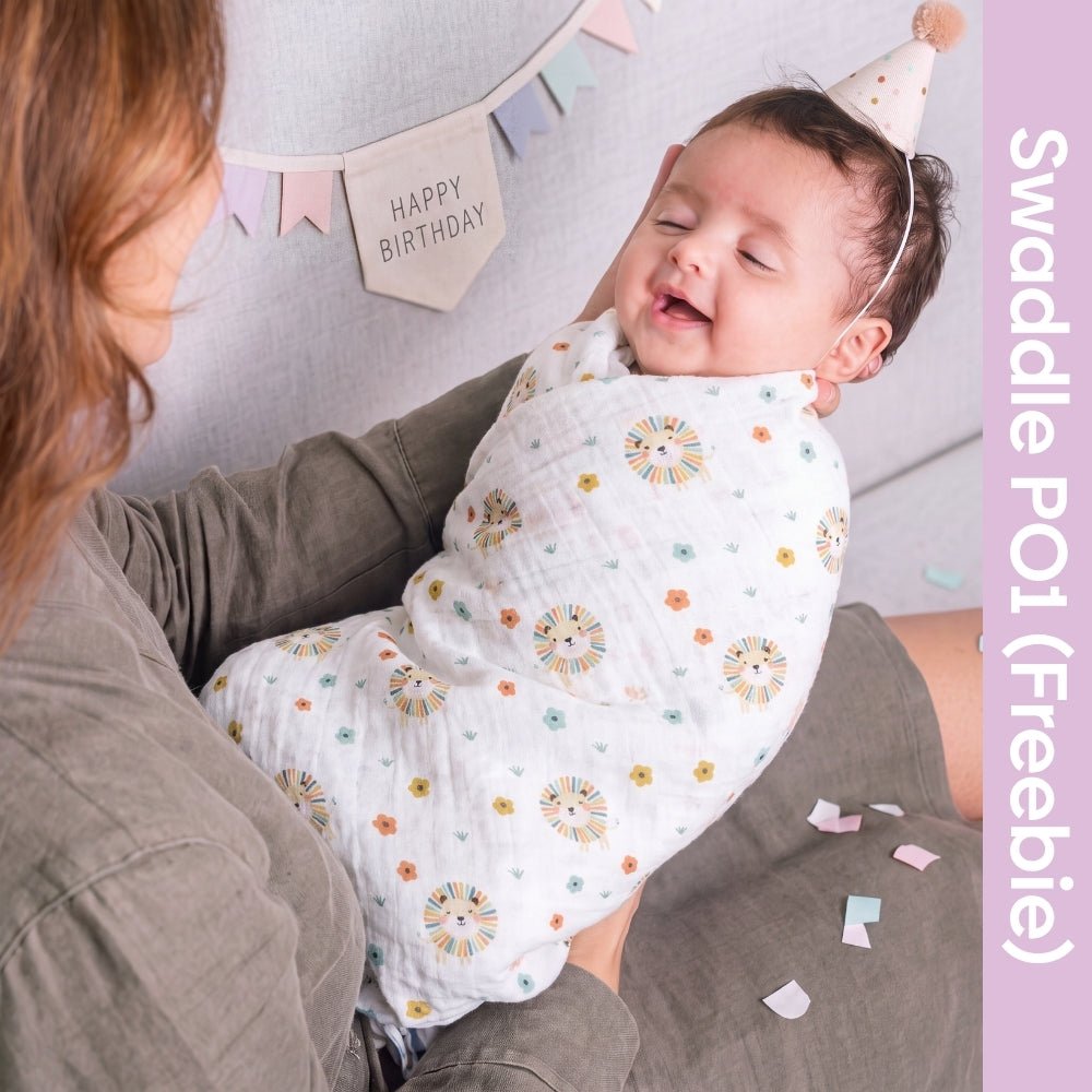 Lion's Garden Collection Muslin Swaddle - Swaddles | haus & kinder