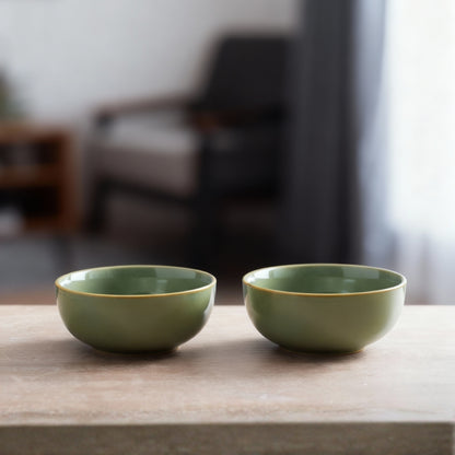 Thyme Mist Small Bowl- Green set of 2