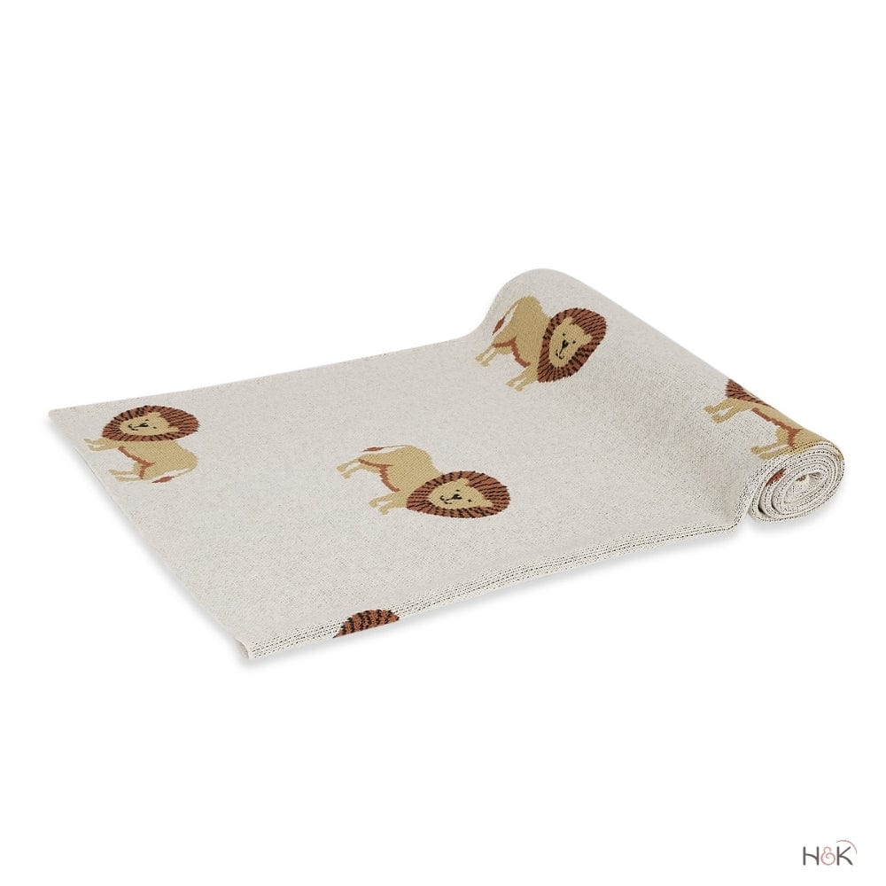 Jungle Paws Cotton Knitted All Season AC Blanket with a Teether - Blanket | haus & kinder