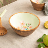 Bird and bloom wood Bowl, Large