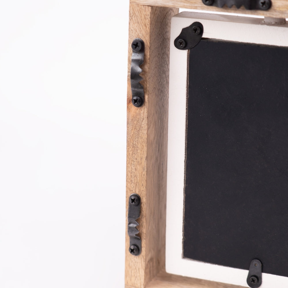 Spin & Frame Photo Frame- Gray & White