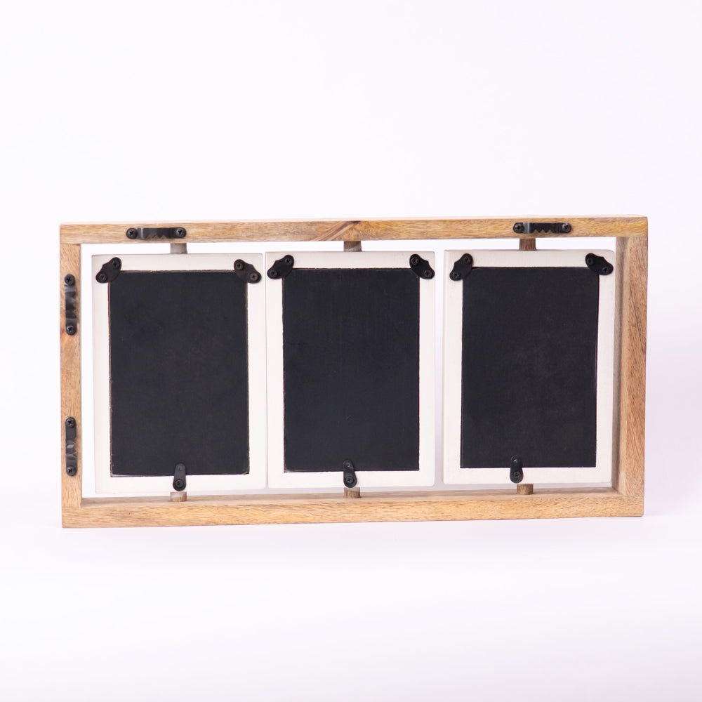 Spin & Frame Photo Frame- Gray & White