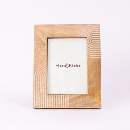 Abstract Grain Photo Frame- Natural Wood