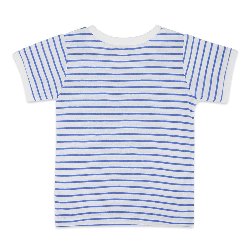 Boy Tshirt with Bottom, Blue-beige 6-24 Months