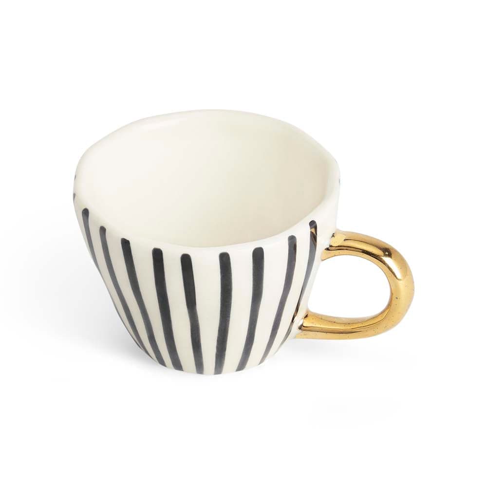 Lovestruck stripe ceramic cup, Set of 2