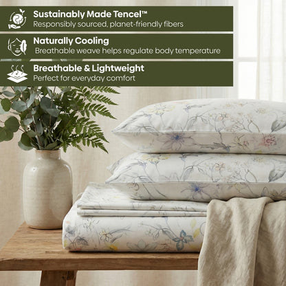 Tencel 300 TC Bedsheet Bloomea, Multicolor