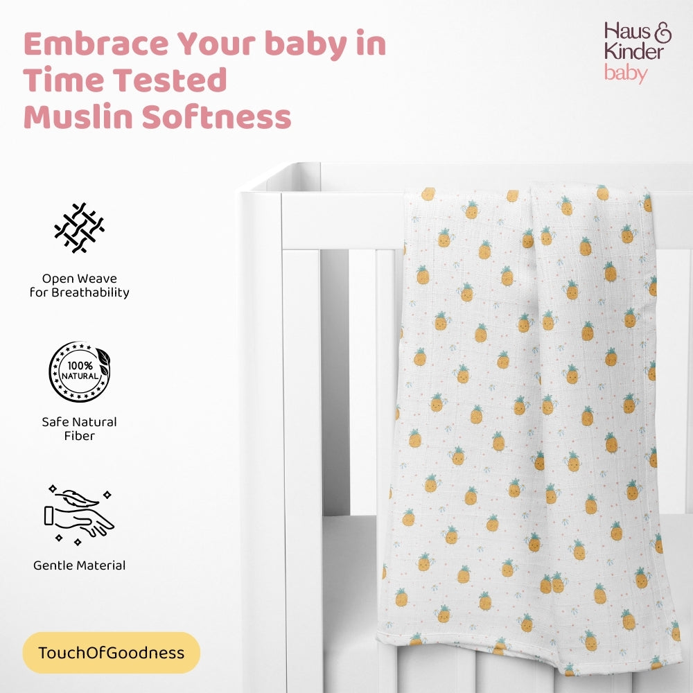 Jungle Party Collection Muslin Swaddle- Pack Of 3