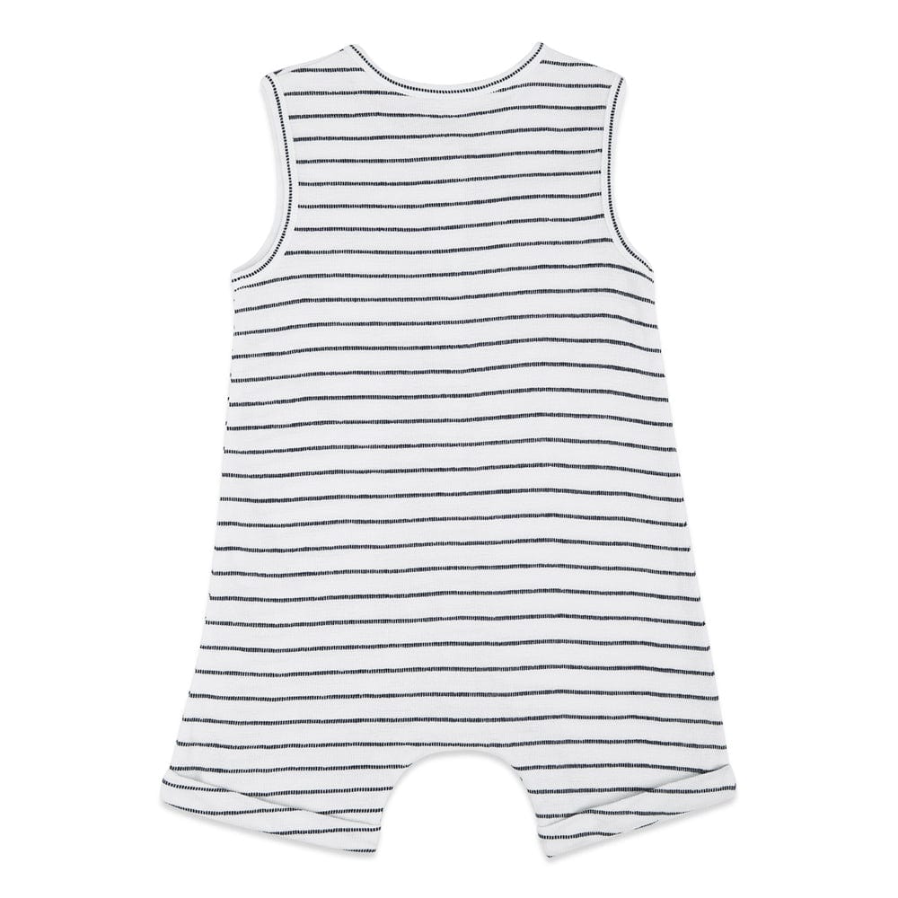 Boy Romper, Blue 0-12 Months