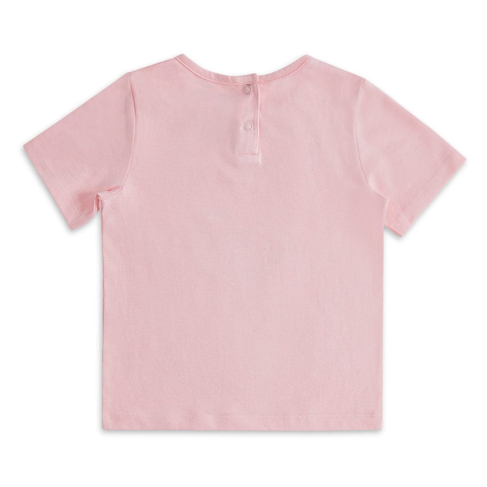 100% Cotton Half Sleeve Girl T-Shirt, Peach