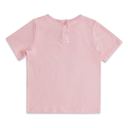 100% Cotton Half Sleeve Girl T-Shirt, Peach