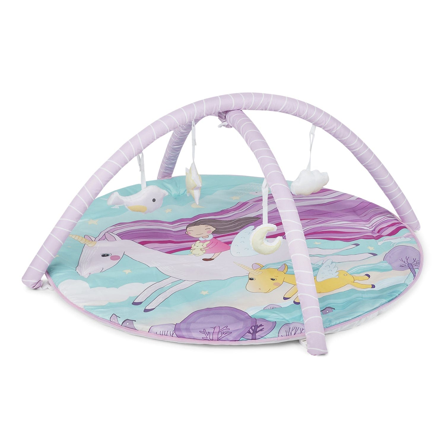 Unicorn Baby Activity Gym with set of 4 rattles