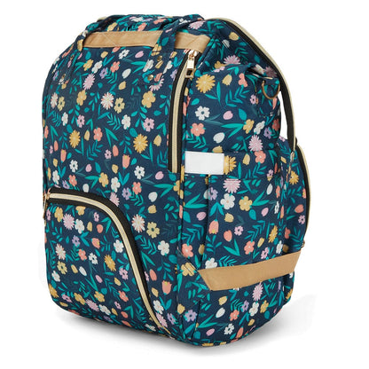 Chic Diaper Bag Backpack for New Parents (Capacity - 20L) , Night Bloom