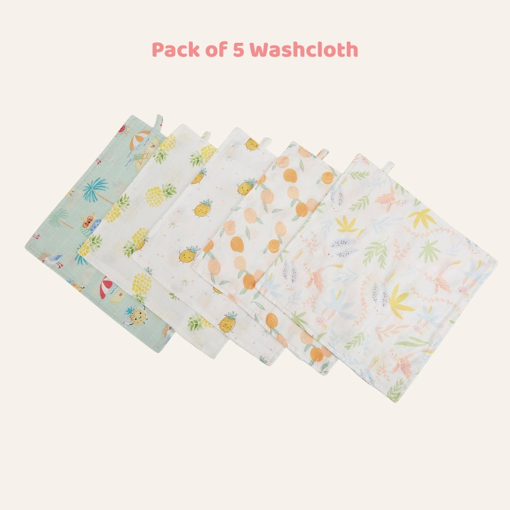 Tropical Twist  : Pack of 5 Wash Cloth