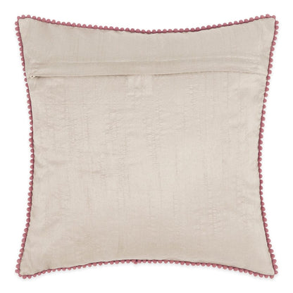Embroidered Decorative Cushion Cover, Radiant Rose
