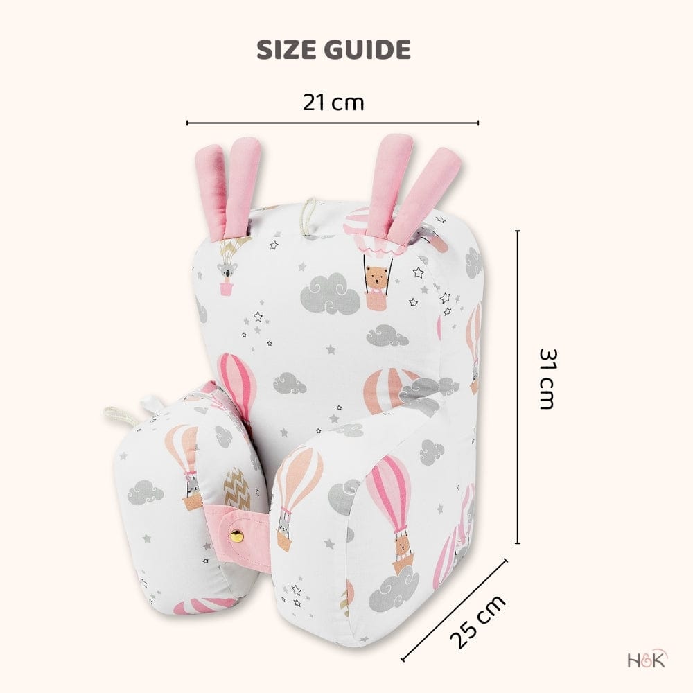 Cotton Pram Pillow cum Baby Seat , Tiny Journeys