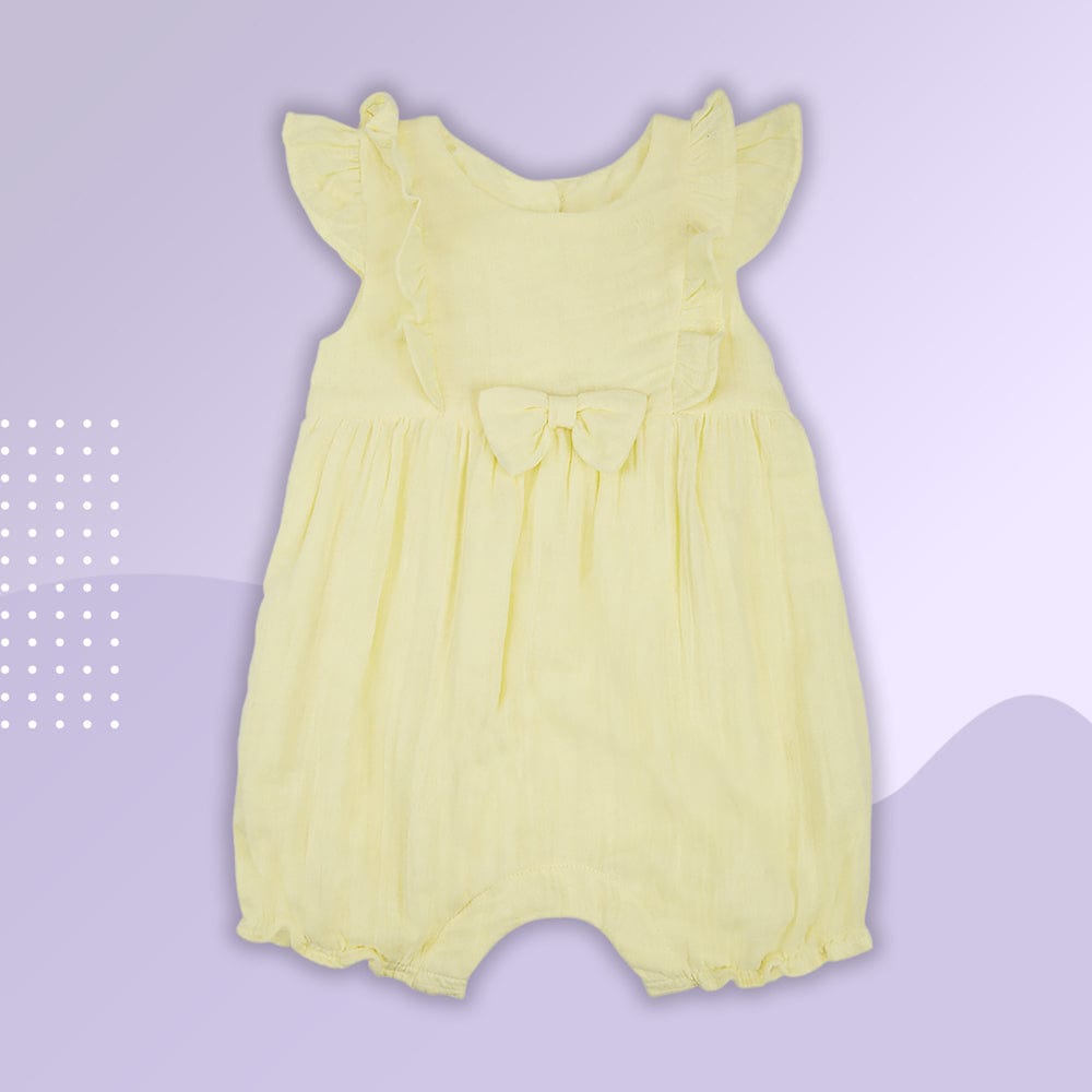 Girl Yellow Romper 0-12 Months