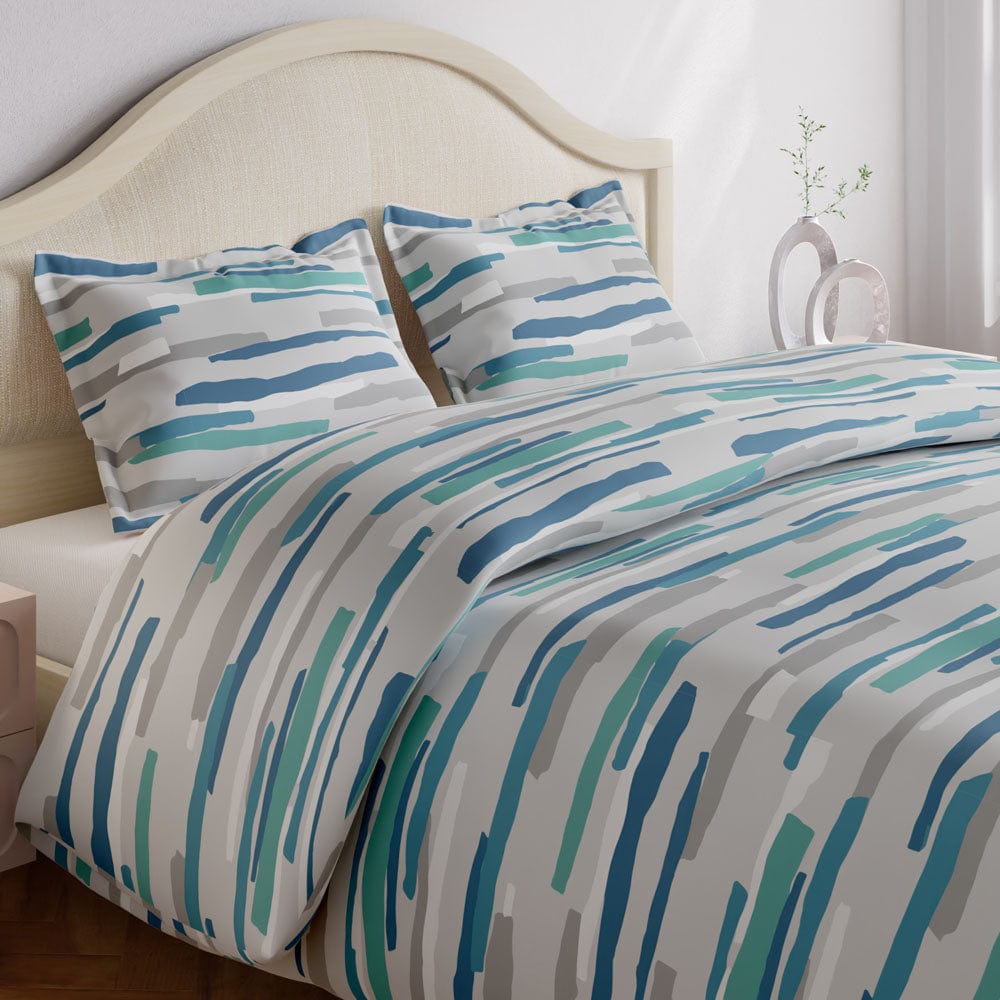 Aqua Fusion 100% Cotton Double Size Bedsheet, 144 TC