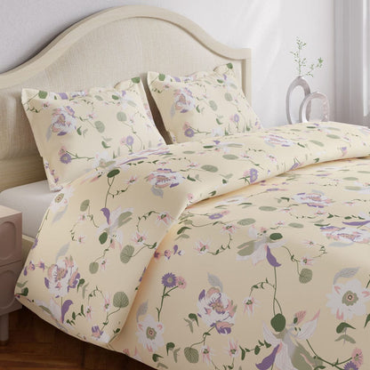 Bold Floral 100% Cotton King Size Bedsheet, 144 TC