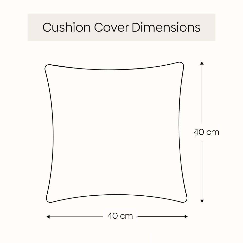 Arbor Wing Embroidered Cushion Cover Pack of 1, Beige - Cushion Covers | haus & kinder