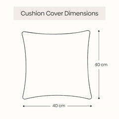 Arbor Wing Embroidered Cushion Cover Pack of 1, Beige - Cushion Covers | haus & kinder