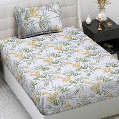 Emerald tropics 100% Cotton King Bedsheet, 186 TC