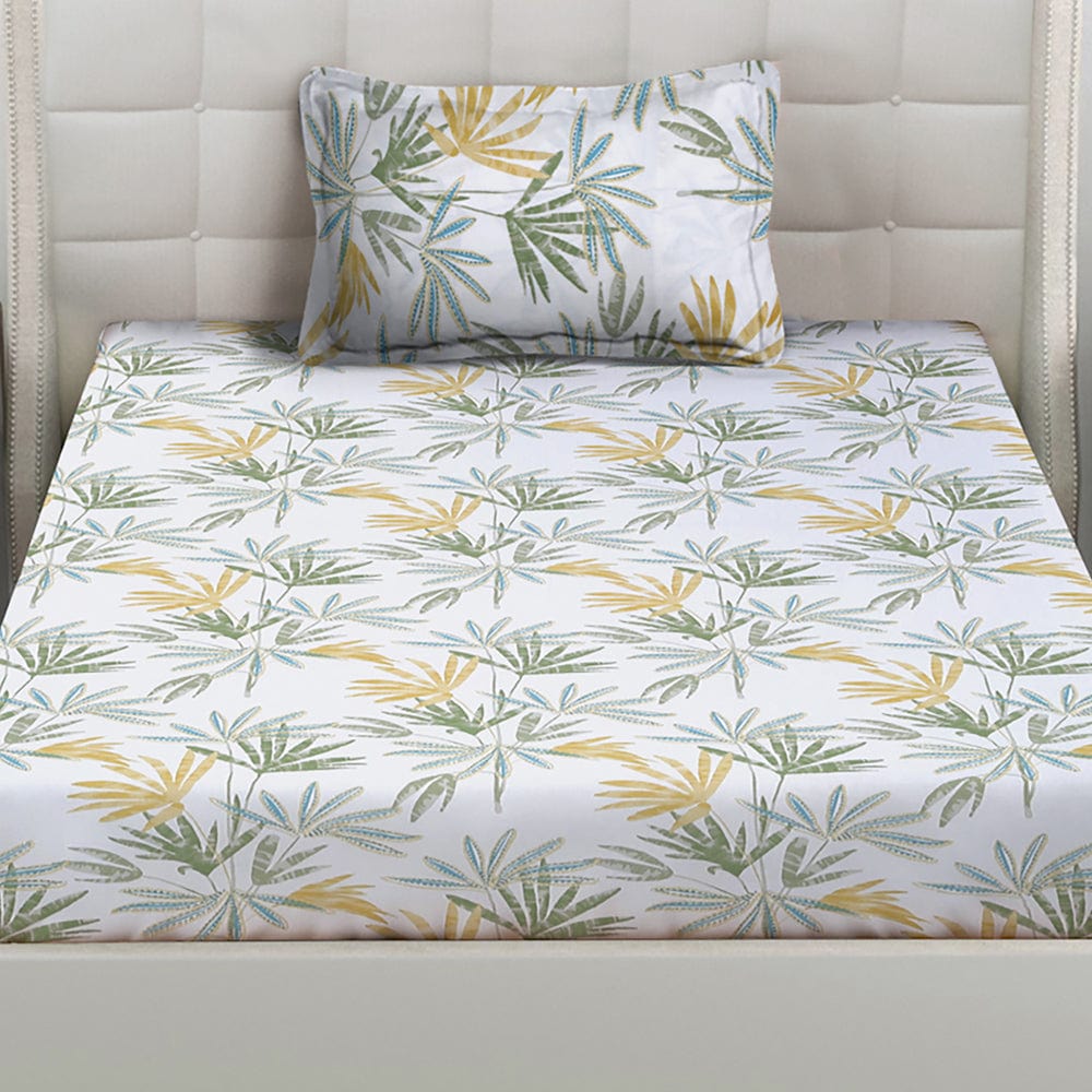 Emerald tropics 100% Cotton King Bedsheet, 186 TC